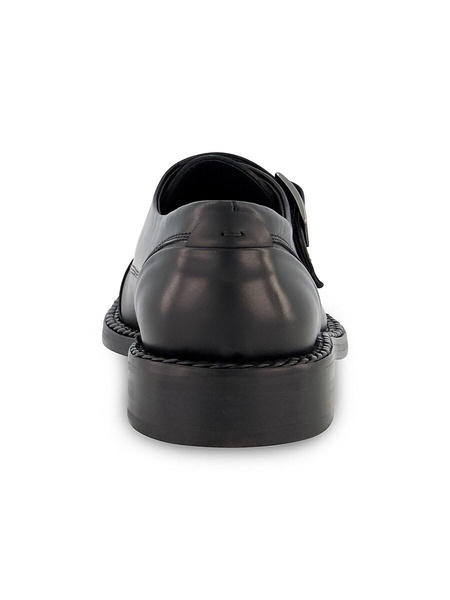 White Label Leather Double Monk Strap Shoes