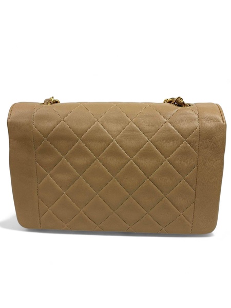 Diana Vintage Medium Beige Classic Quilted Lambskin