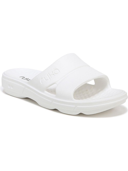 womens slip on flat pool slides