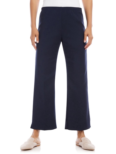 womens solid side zip cropped pants