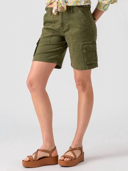 cargo shorts in mossy green