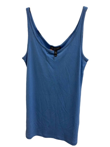 womens scoop neck tank top - petite in blue