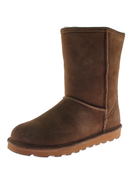 elle short womens suede water resistant shearling boots