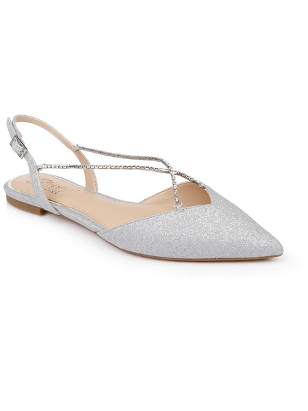 alanna womens satin slip-on ballet flats