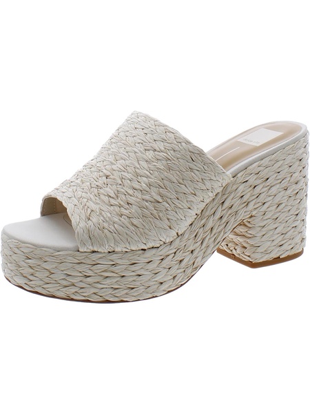 elora womens woven slip on mule sandals