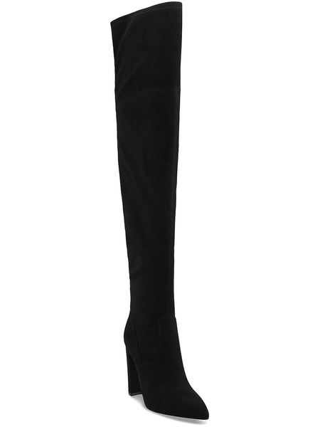 garalyn womens pointed toe block heel knee-high boots