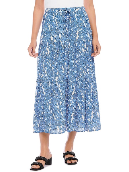 womens tiered long a-line skirt