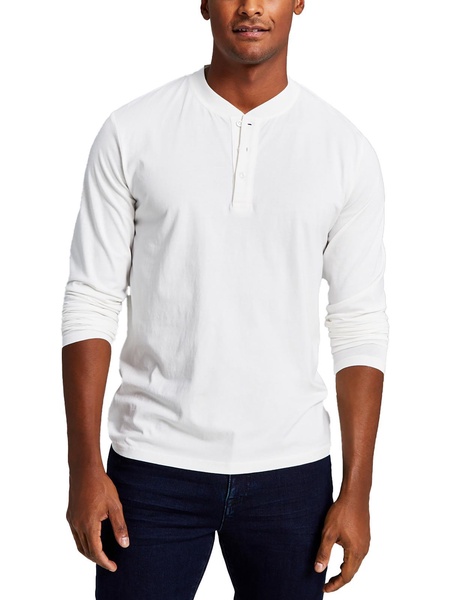 mens classic fit long sleeve henley shirt