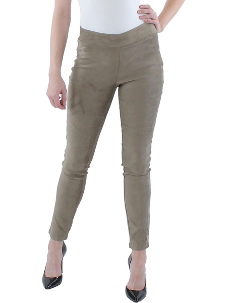 womens faux suede slimming leggings