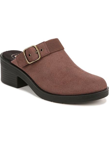 open book womens buckle round toe clogs