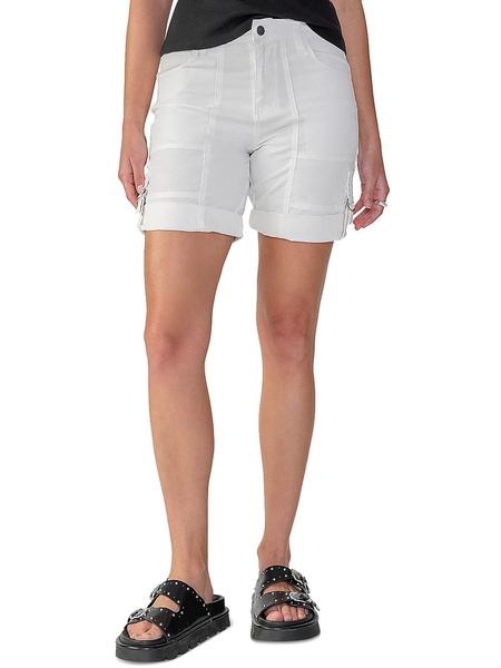 womens high rise mini convertible shorts