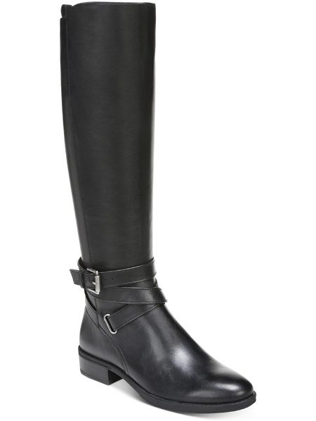 pansy womens leather round toe knee-high boots