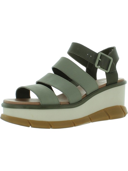 joanie lll womens leather peep toe wedge sandals