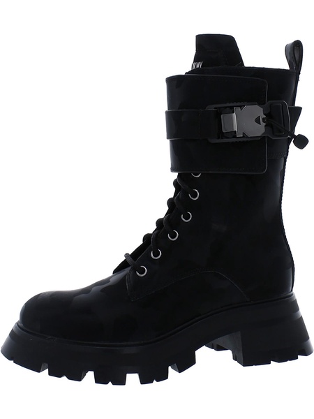 sava womens leather zipper combat & lace-up boots