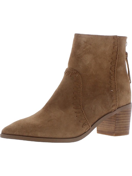 refine womens suede pull on ankle boots