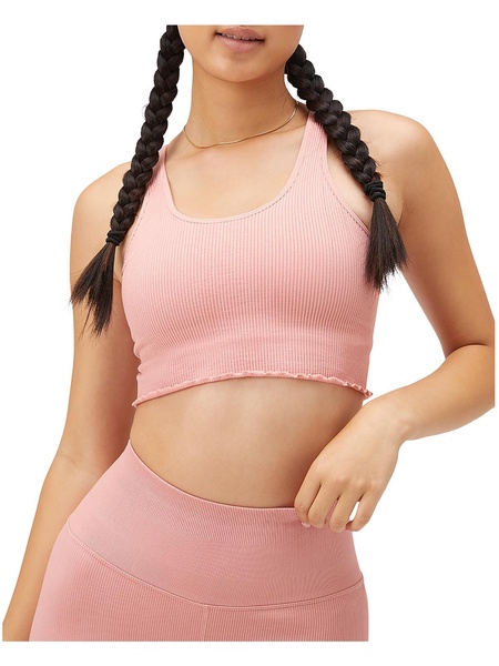 womens ribbed racerback crop top