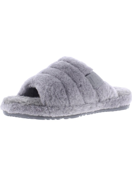 fluff you mens fur slip on slide slippers