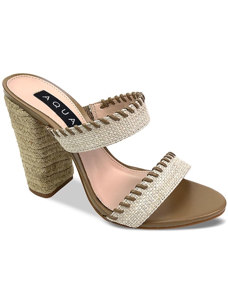 woven  womens mules casual block heels