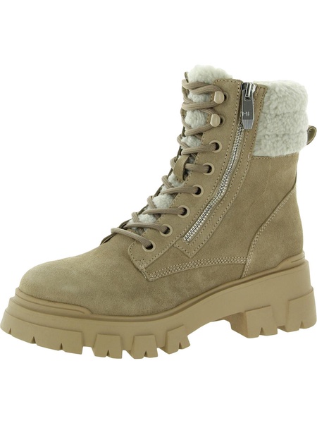 aboli womens suede faux fur hiking boots