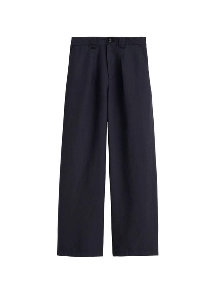 women's madeline pleat twill trouser in washed black