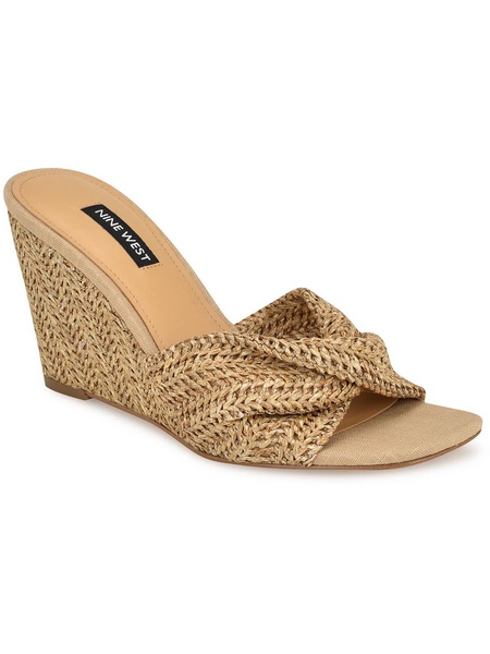 nikhil2 womens woven square toe wedge sandals