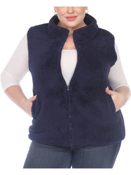 plus womens faux fur warm outerwear vest