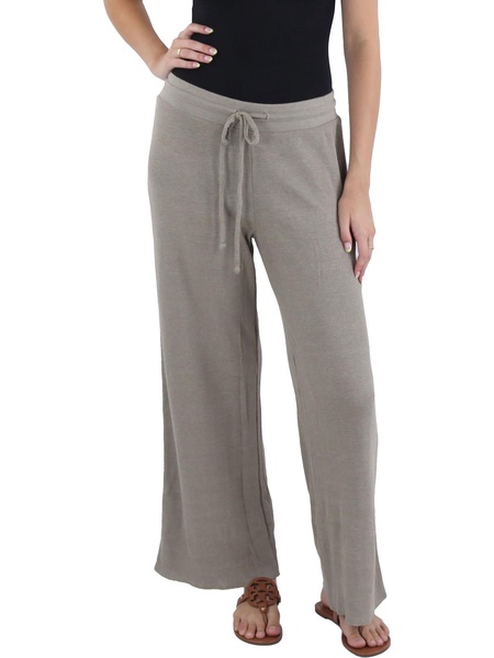 jaden womens waffle thermal straight leg pants