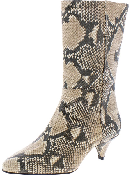 rastel womens solid embossed mid-calf boots