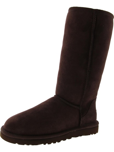 classic tall womens suede mid-calf casual boots