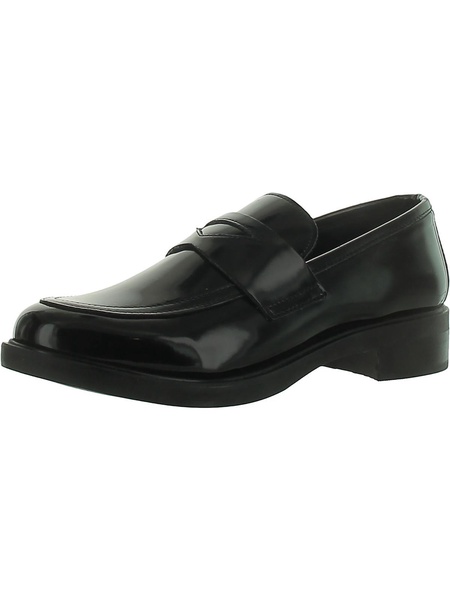 leif womens patent slip on loafers