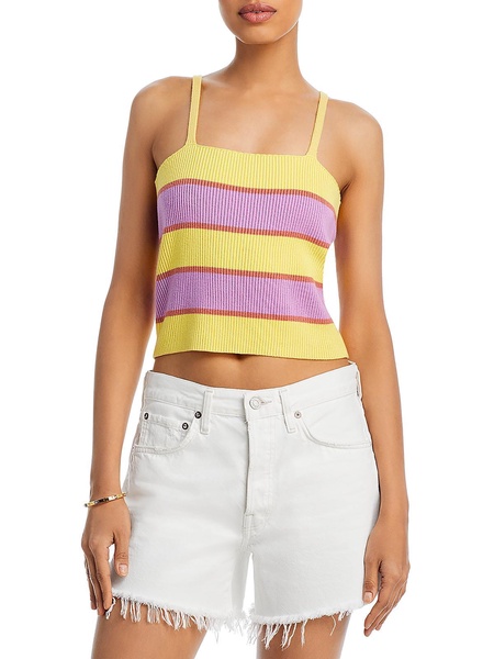 womens striped tank pullover top