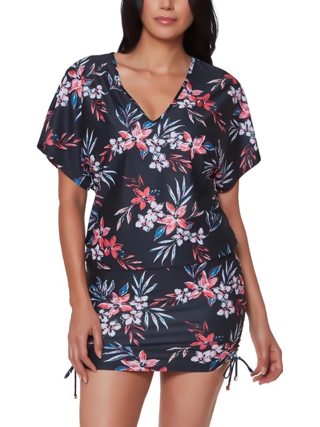 tropical escape womens floral print dress cover-up