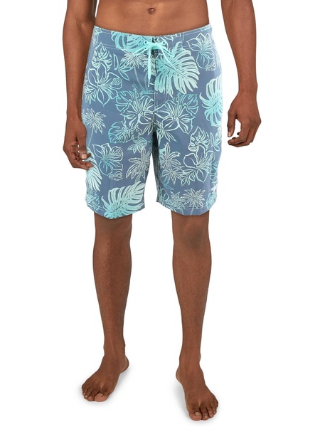 mens printed upf protection swim trunks