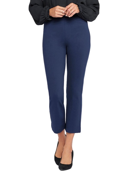 womens straight leg pull on cropped pants