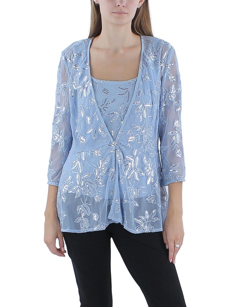 womens 2pc sequined blouse