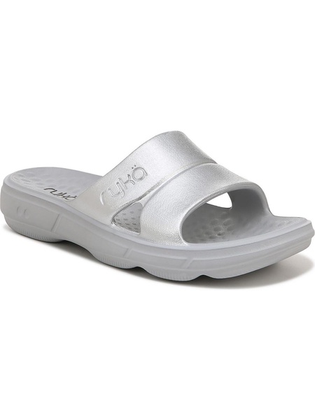 womens slip on flat pool slides