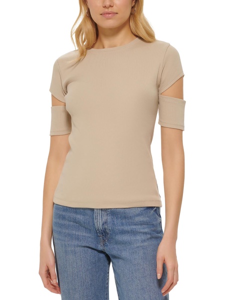 womens cut-out crewneck t-shirt