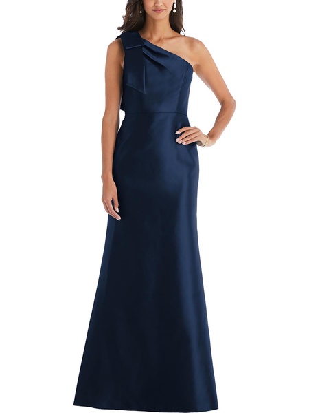 womens satin maxi evening dress