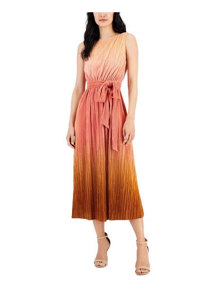 womens crinkled ombre midi dress