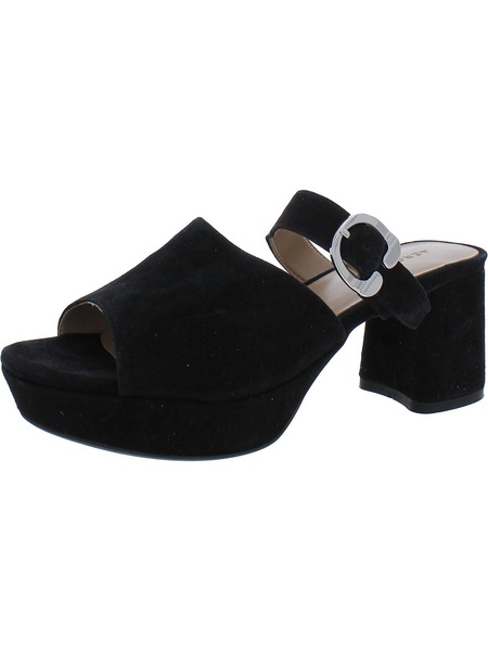 cosmic womens suede strappy block heel