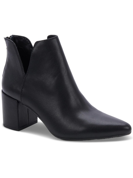 trey  womens leather notched booties