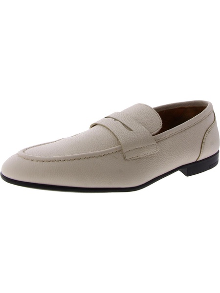 mens leather slip on loafers