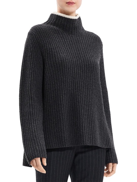 womens cashmere blend turtle neck pullover sweater