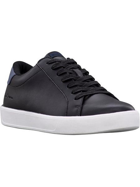 bromley mens faux leather lace-up casual and fashion sneakers