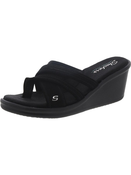 womens toe loop sli wedge sandals