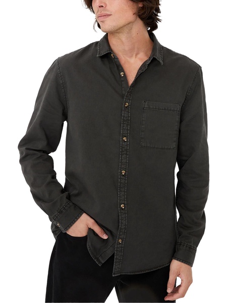 mens woven long sleeves button-down shirt