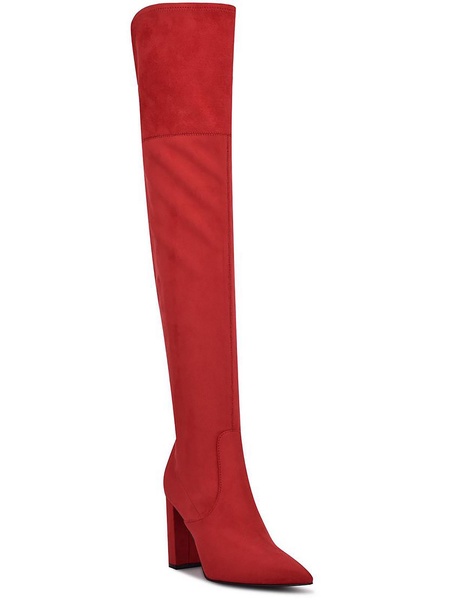 daser womens faux suede tall thigh-high boots