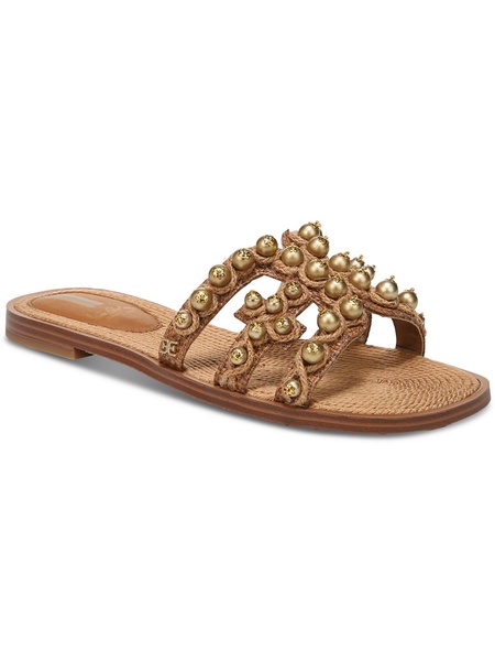 bay soleil womens raffia slip-on slide sandals