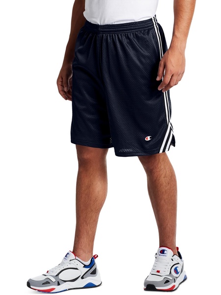 mens striped trim fitness shorts