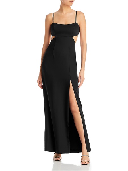 womens high slit long evening dress